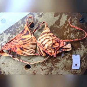 Shade and Shore Tiger print bikini top